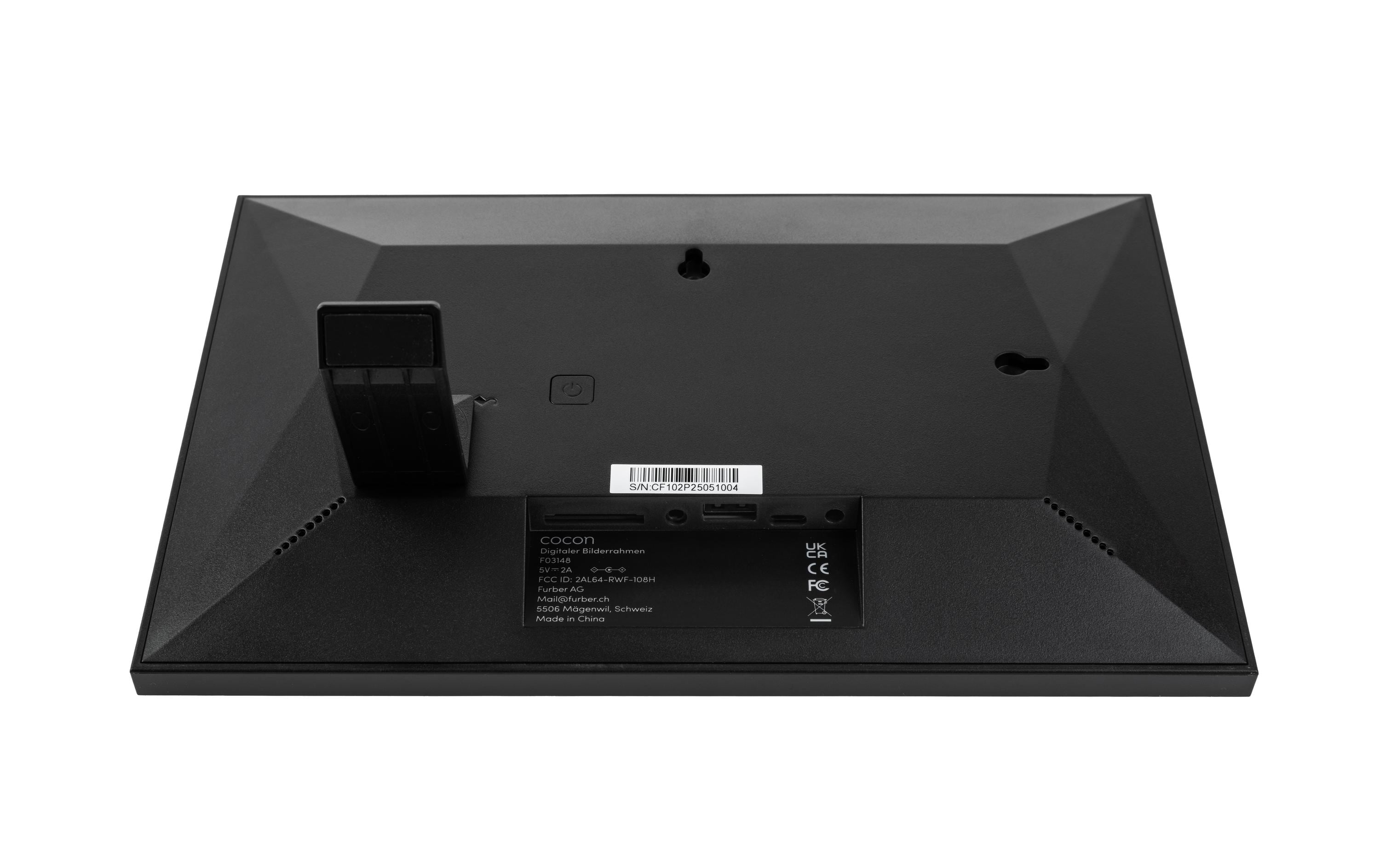 COCON Digitaler Bilderrahmen Momento 10.1, Schwarz