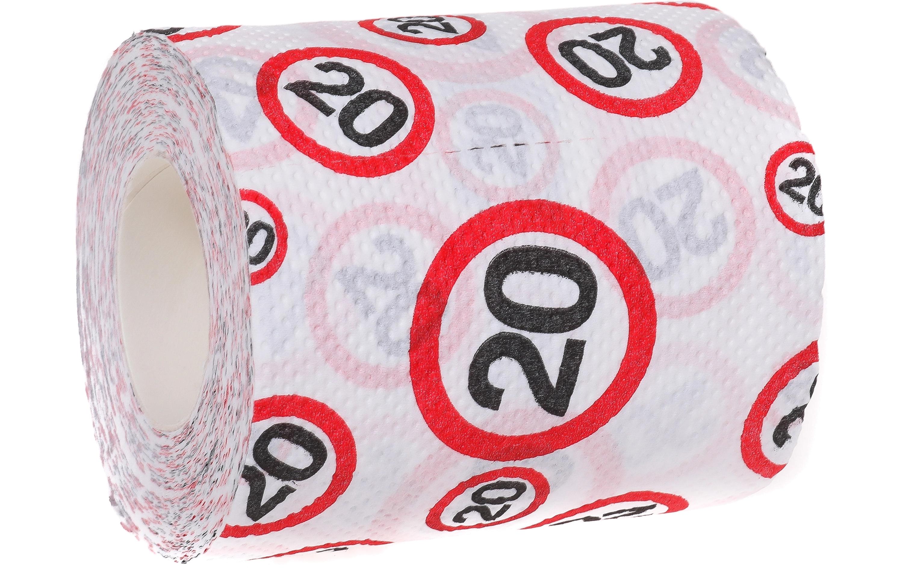 Trendcompany Scherzartikel WC Papier 20. Geburtstag