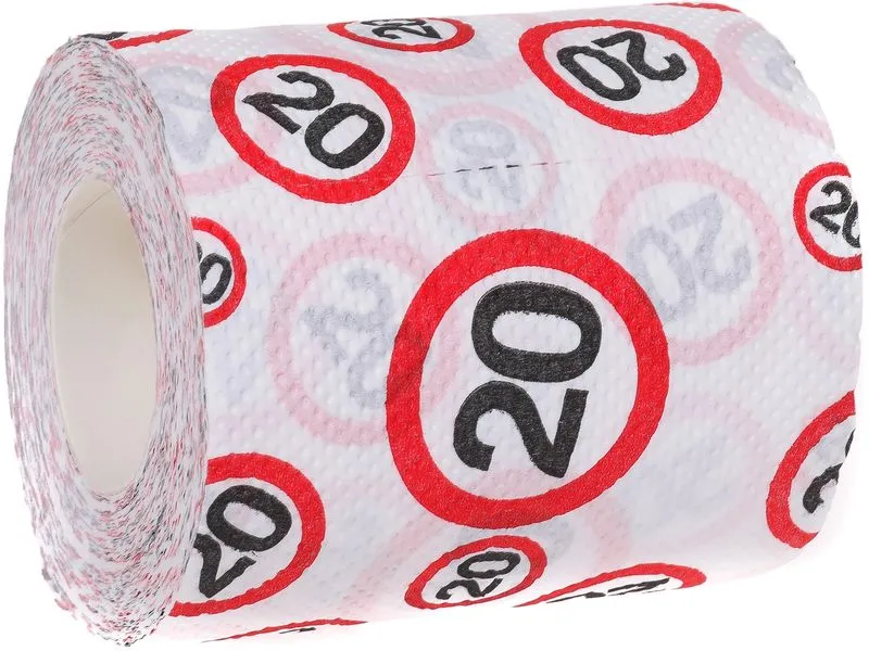 Trendcompany Scherzartikel WC Papier 20. Geburtstag