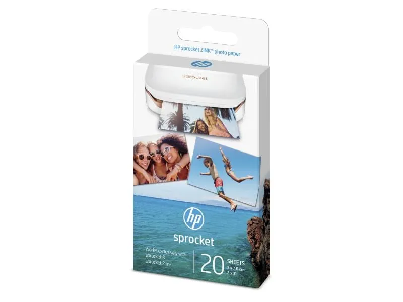 HP Fotopapier Sprocket 5 x 7.6 cm selbstklebend, 20 Blatt HP Fotopapier Sprocket 5 x 7.6 cm selbstklebend, 20 Blatt