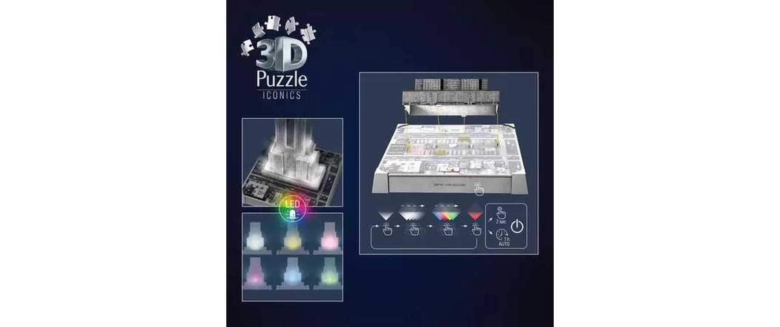 Ravensburger 3D Puzzle Iconics Empire State Building Light