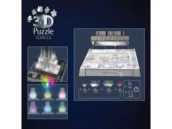 Ravensburger 3D Puzzle Iconics Empire State Building Light Ravensburger 3D Puzzle Iconics Empire State Building Light