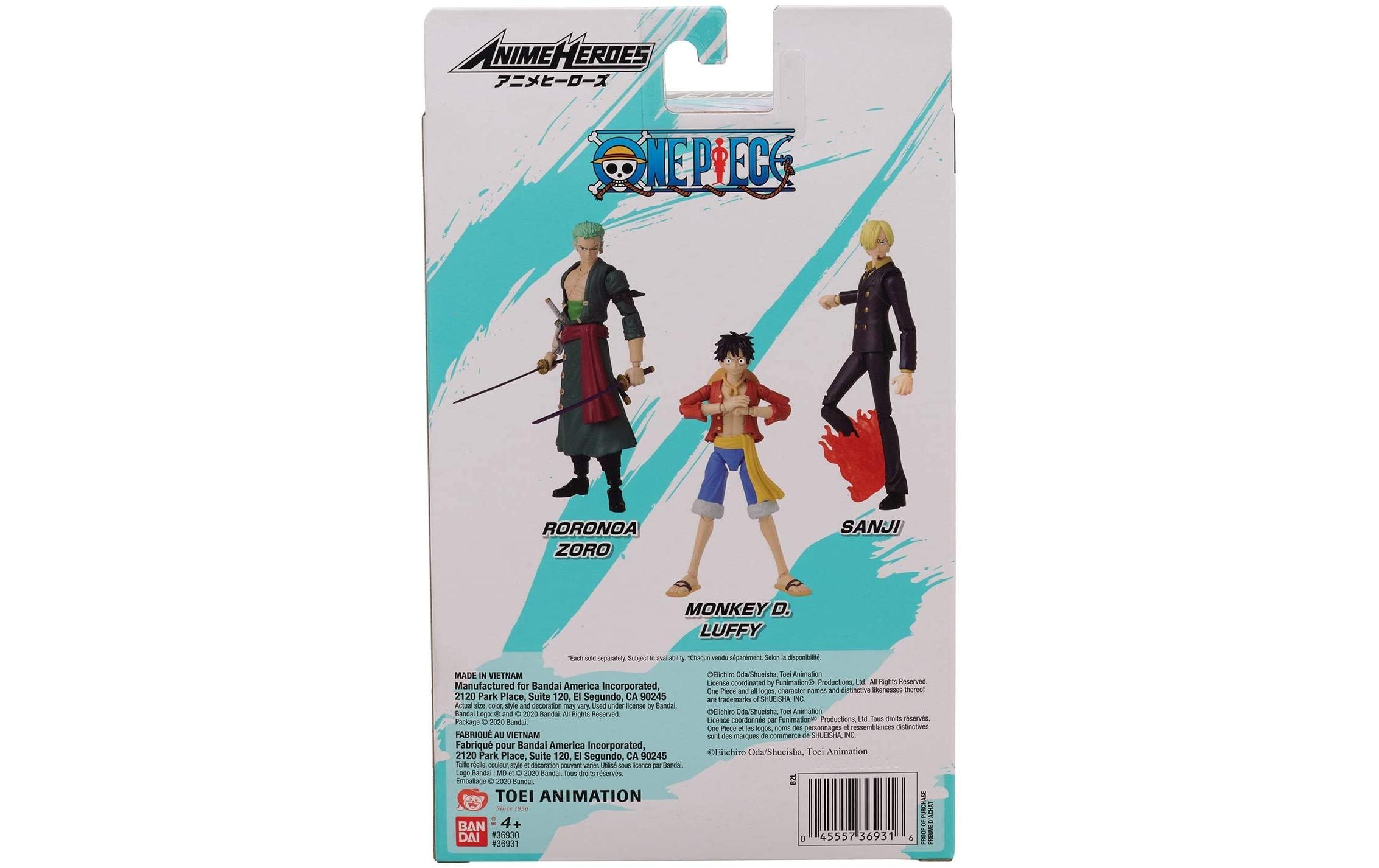 BANDAI Figur Anime Heroes: One Piece – Monkey D. Luffy