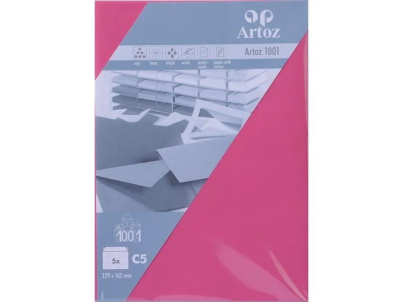 Artoz Couvert 1001, C5, 5 Stück, Fuchsia Artoz Couvert 1001, C5, 5 Stück, Fuchsia