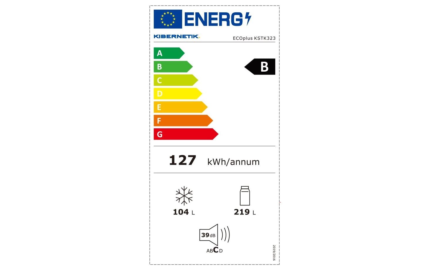 Kibernetik Kühl-Gefrierkombination ECOplus KSTK323 Grau