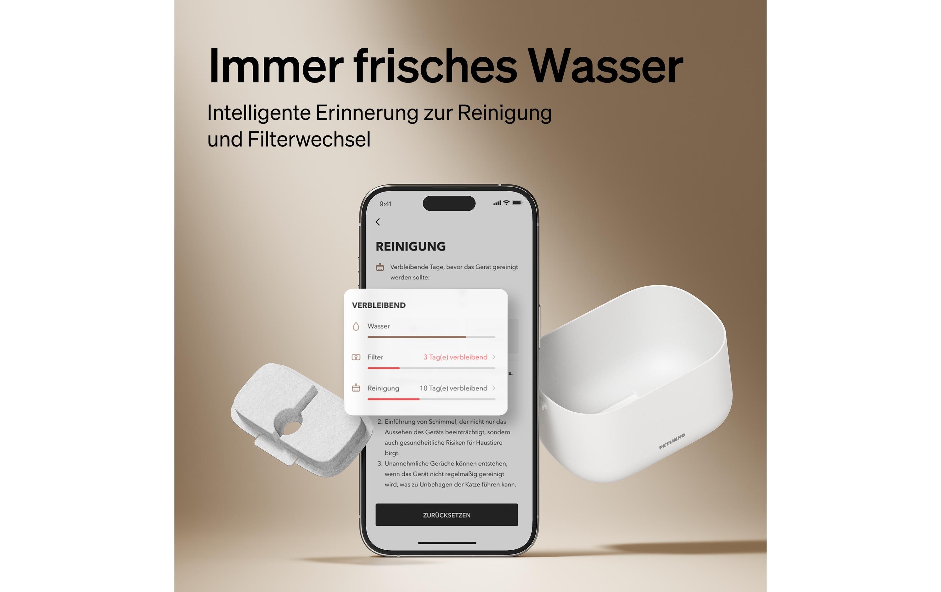 Petlibro Dockstream intelligenter Katzenbrunnen Weiss