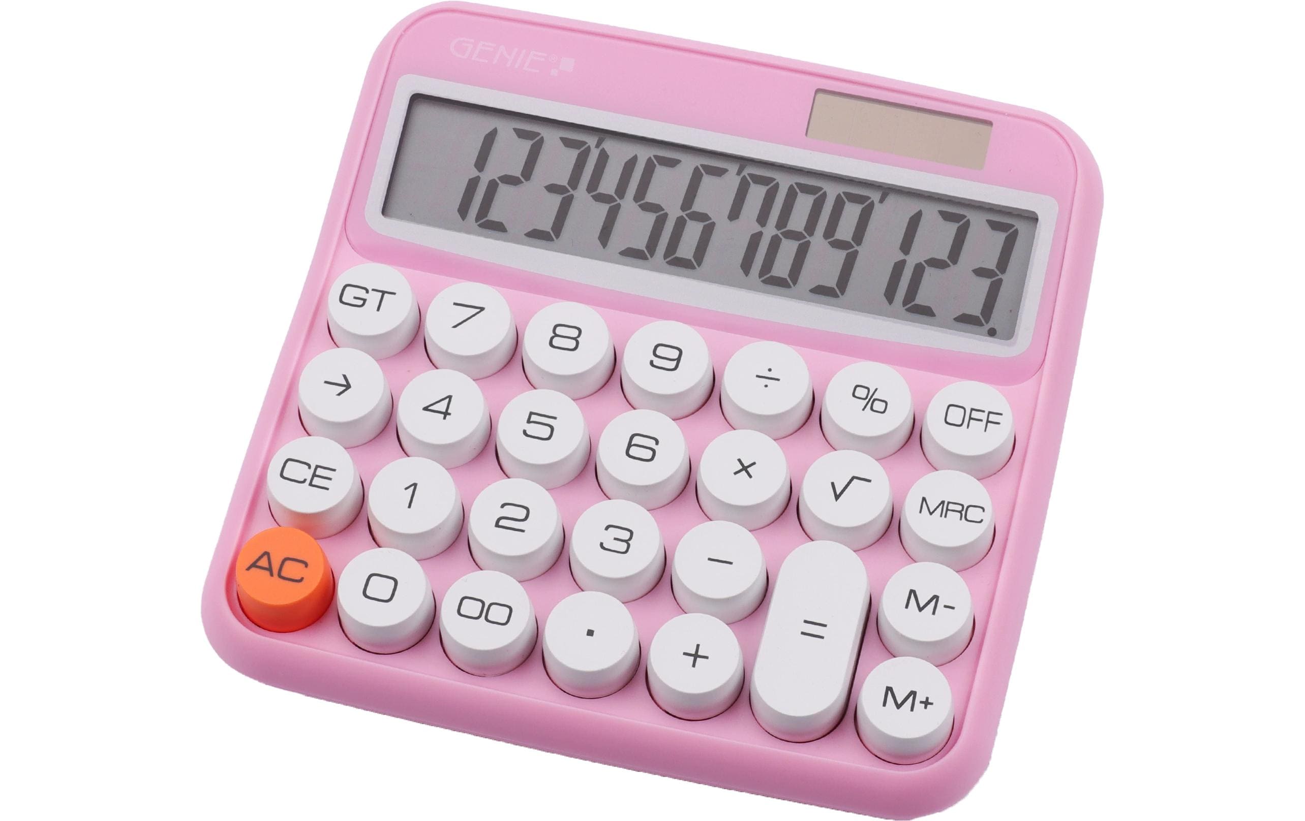 Genie Taschenrechner 612P Pink Genie Taschenrechner 612P Pink