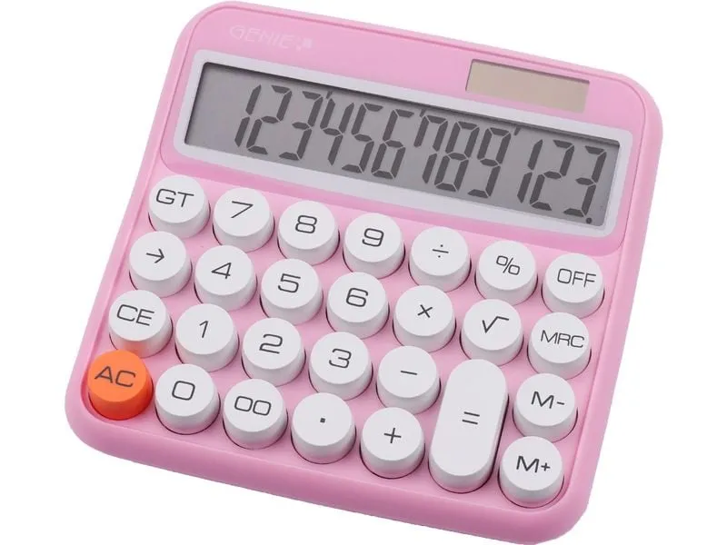 Genie Taschenrechner 612P Pink