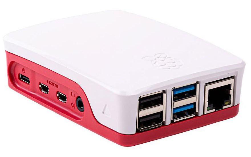Raspberry Pi Gehäuse für Raspberry Pi 4 Model B Rot/Weiss Raspberry Pi Gehäuse für Raspberry Pi 4 Model B Rot/Weiss