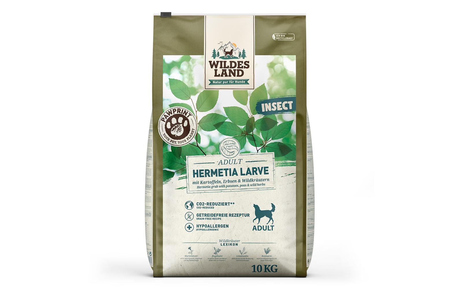 Wildes Land Halbfeuchtfutter PawPrint Insect 10 kg Wildes Land Halbfeuchtfutter PawPrint Insect 10 kg