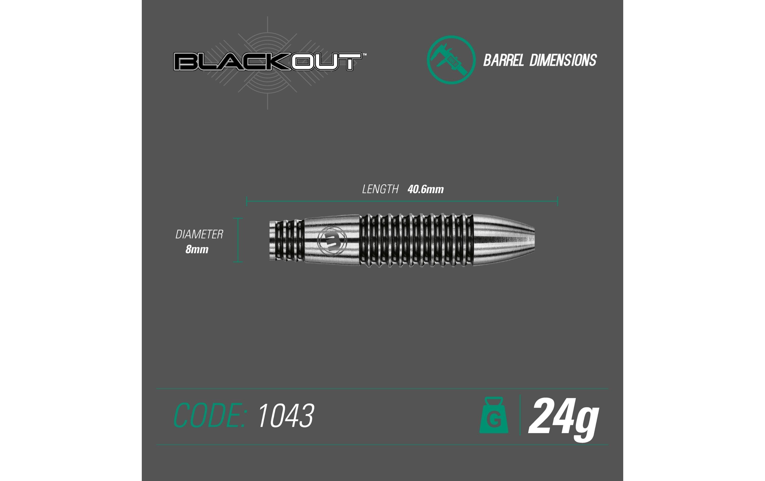 Winmau Dartpfeile Steeldart Blackout 3 Stück