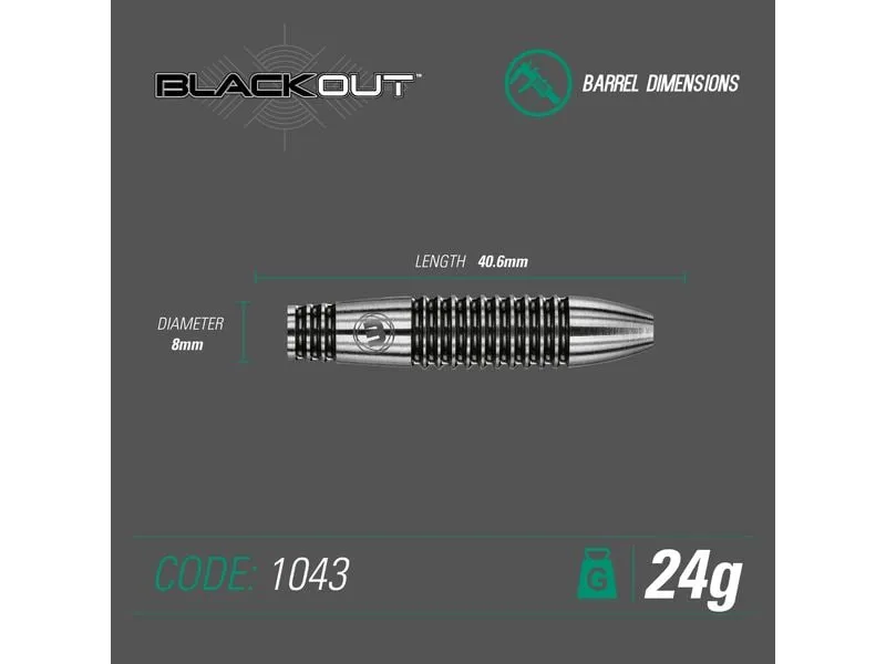 Winmau Dartpfeile Steeldart Blackout 3 Stück