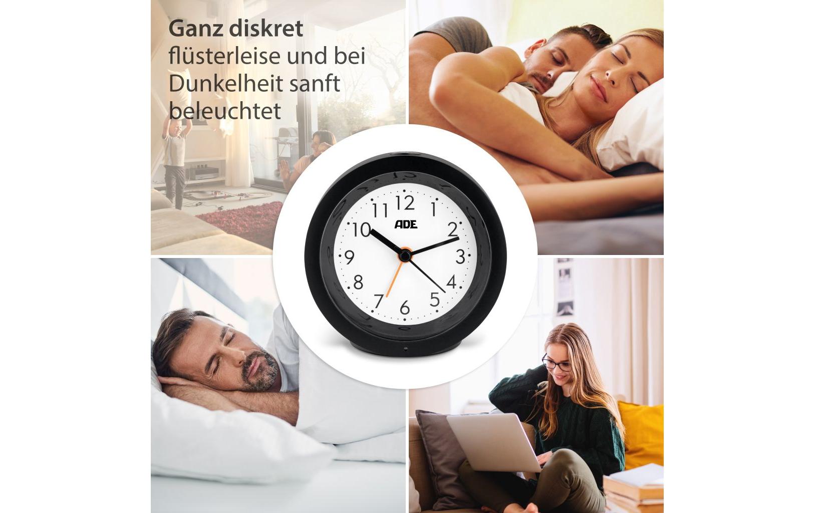 ADE Klassischer Wecker mit Nachtlicht-Sensor