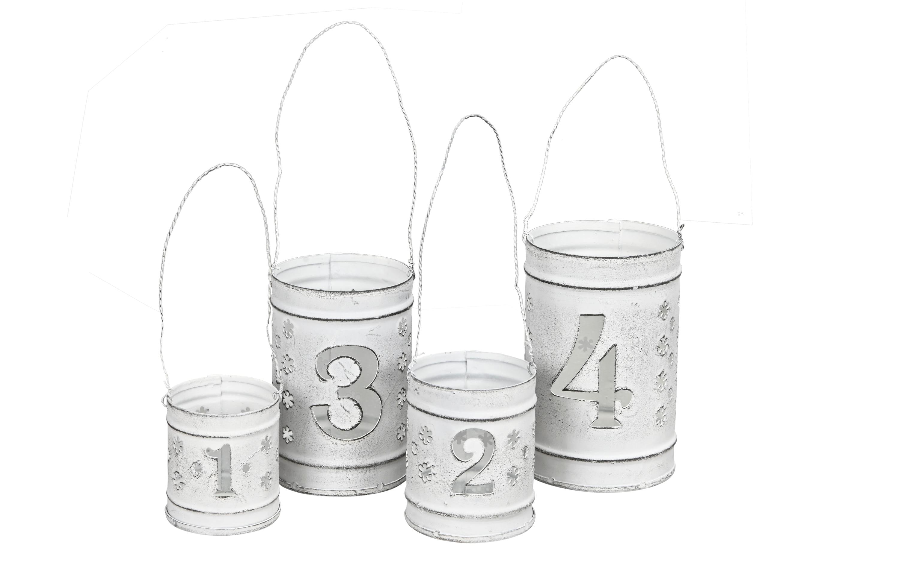 COCON Windlichter Weiss, 4 Stück