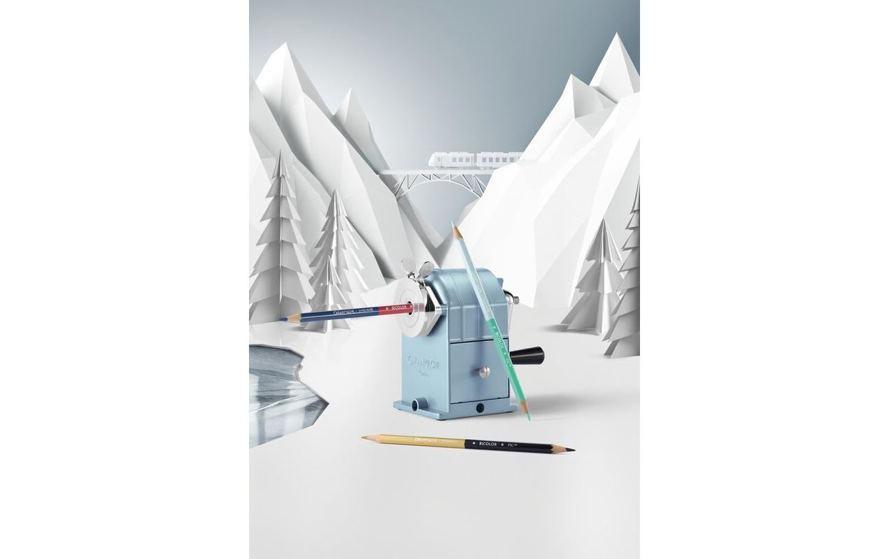 Caran d'Ache Spitzer SPITZMASCHINE METALL WEIHNACHT 25 Manuell, Blau