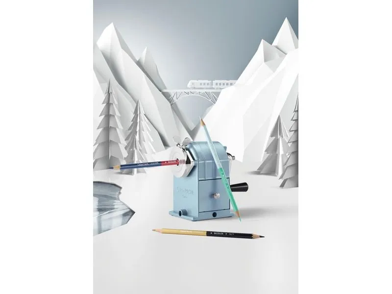 Caran d'Ache Spitzer SPITZMASCHINE METALL WEIHNACHT 25 Manuell, Blau Caran d'Ache Spitzer SPITZMASCHINE METALL WEIHNACHT 25 Manuell, Blau