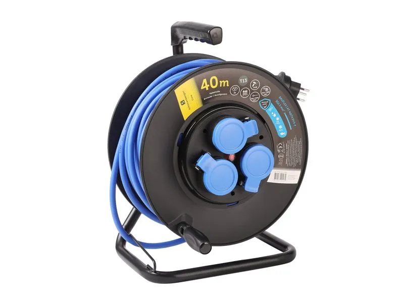 Schönenberger Kabelrolle Kunststoff T13 IP55 40m Bauflex 3 x T13 Schönenberger Kabelrolle Kunststoff T13 IP55 40m Bauflex 3 x T13