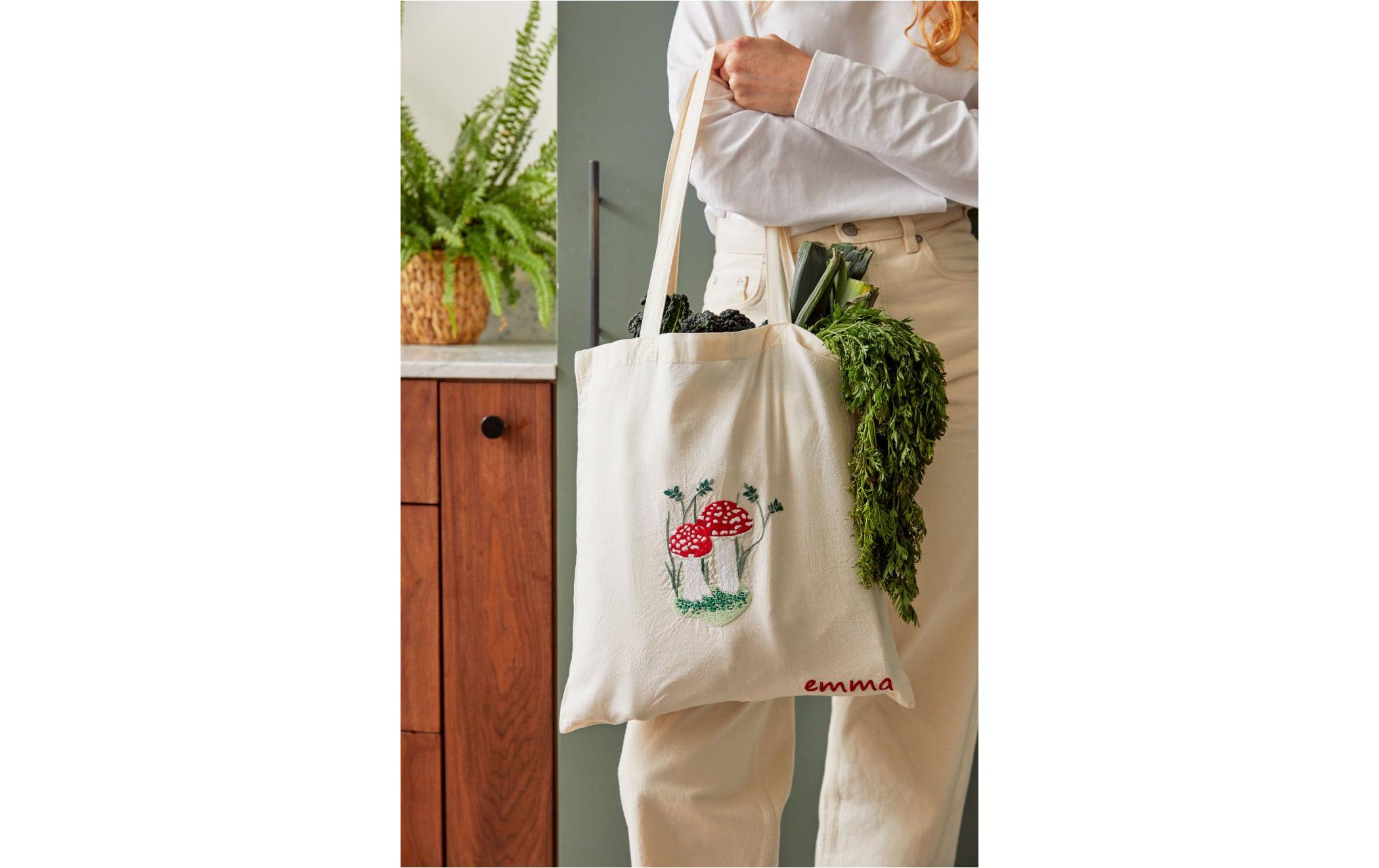 DMC Stickset Gift of Stich Einkaufstasche Pilz, 35 × 42 cm