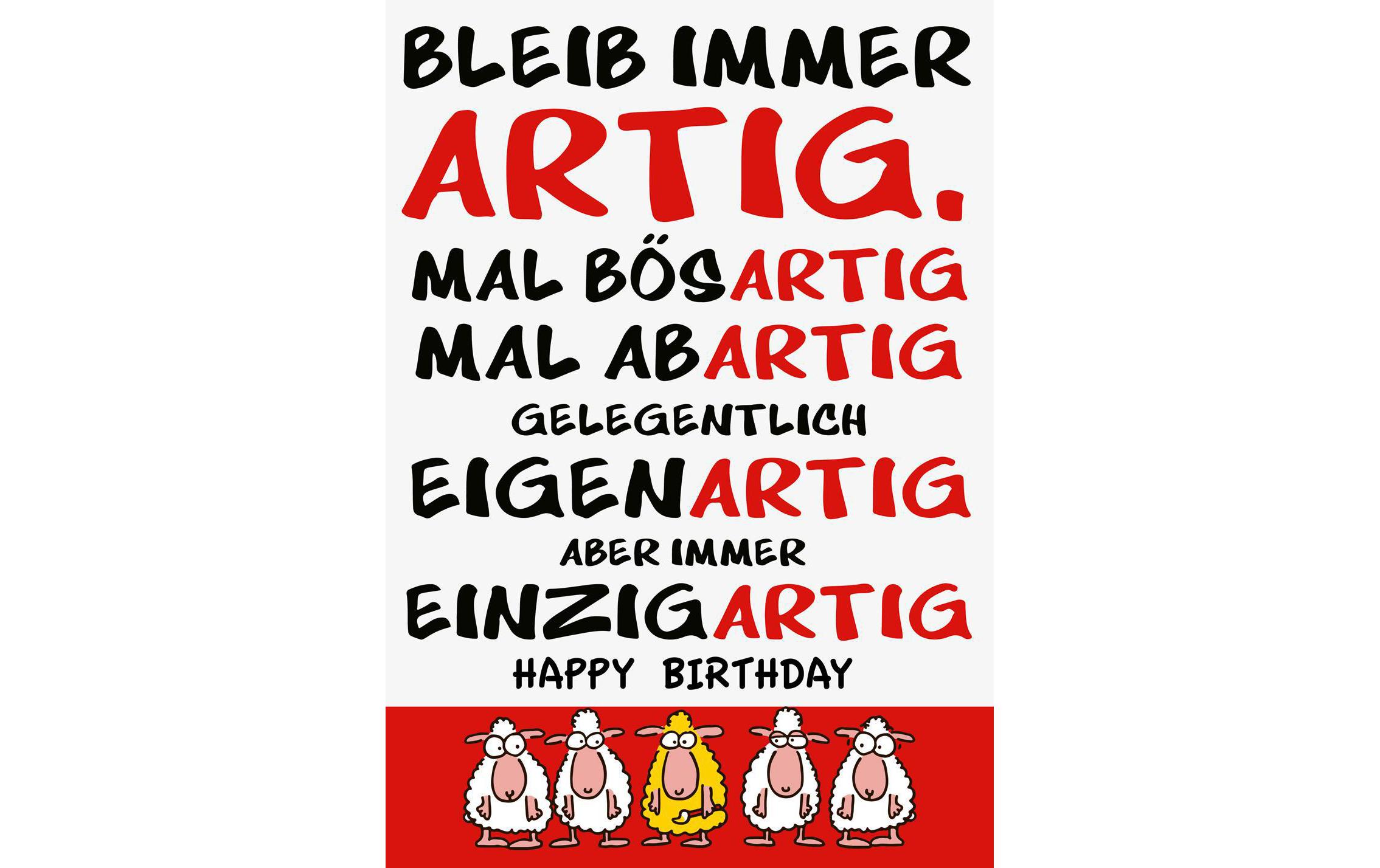 ABC Geburtstagskarte Humor, Maxi