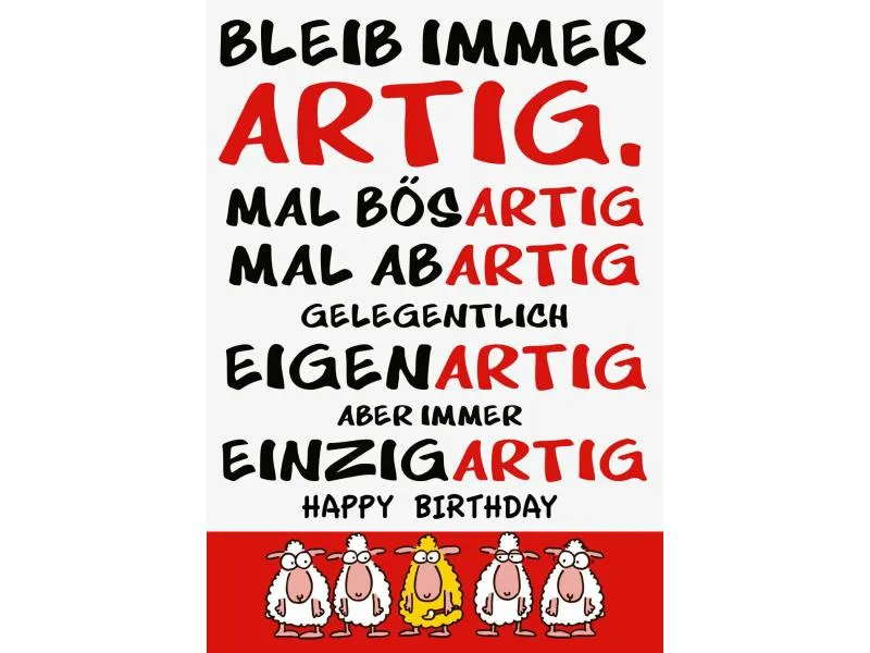 ABC Geburtstagskarte Humor, Maxi ABC Geburtstagskarte Humor, Maxi