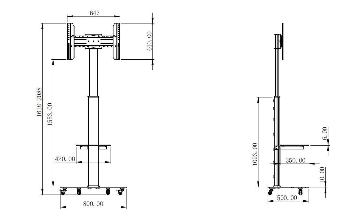 Audioraq TV-Trolley Home Schwarz Audioraq TV-Trolley Home Schwarz