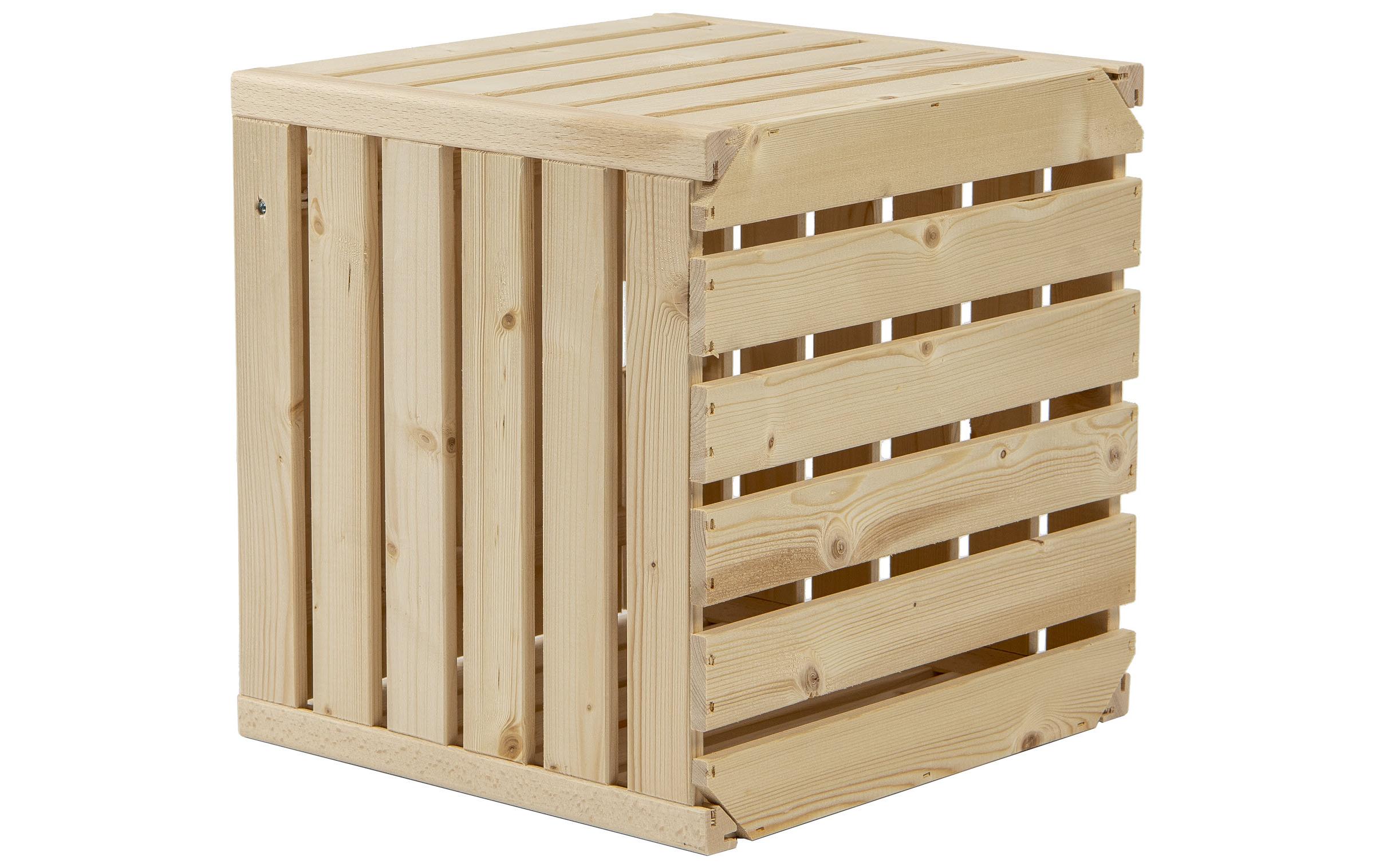 Holz Zollhaus Holzharasse A 35 x 35 cm, mit Tür schweizer Holz