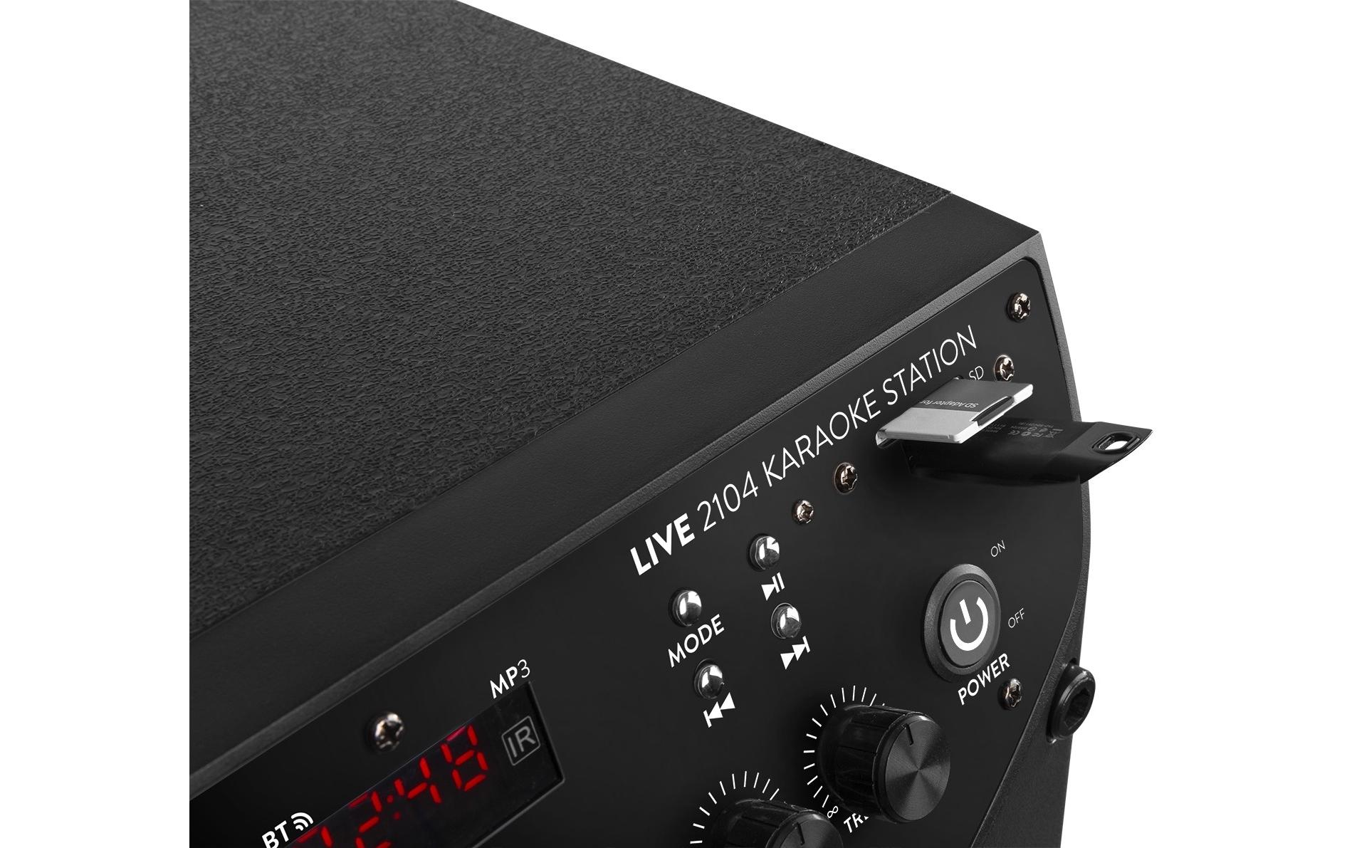 Fenton Lautsprecher LIVE2104 Karaoke Maschine Schwarz