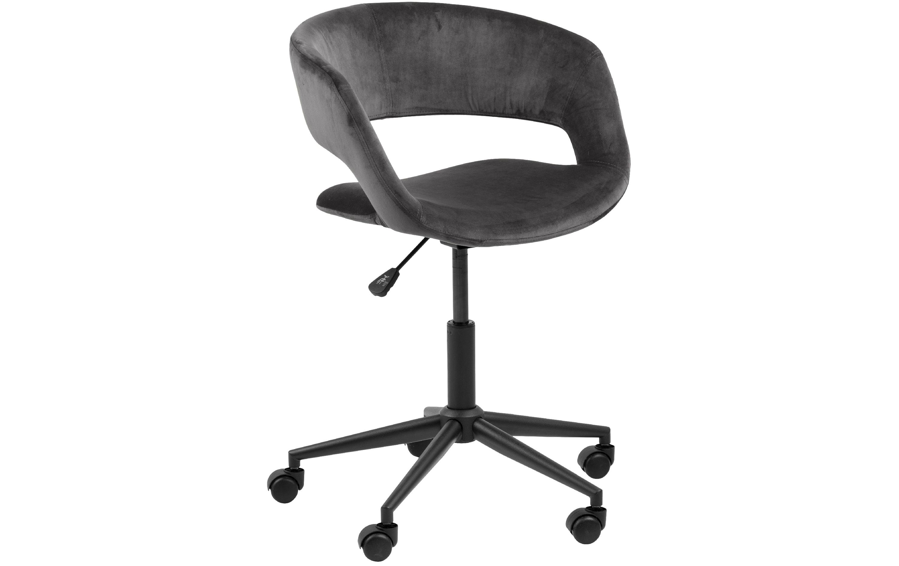 AC Design Bürostuhl Grace, mit Polsterrücken, Dunkelgrau