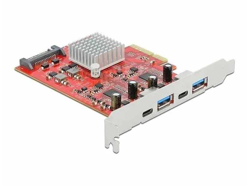 Delock PCI-Express-Karte 89041 USB 3.1 Gen2 - 2x USB-A + 2x USB-C Delock PCI-Express-Karte 89041 USB 3.1 Gen2 - 2x USB-A + 2x USB-C
