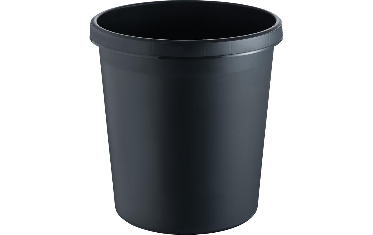 Helit Papierkorb 30 l, Schwarz