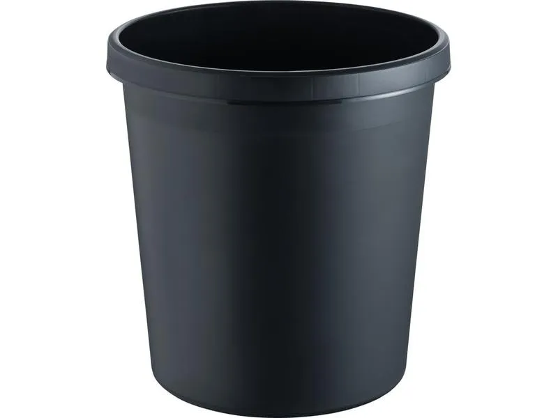 Helit Papierkorb 30 l, Schwarz