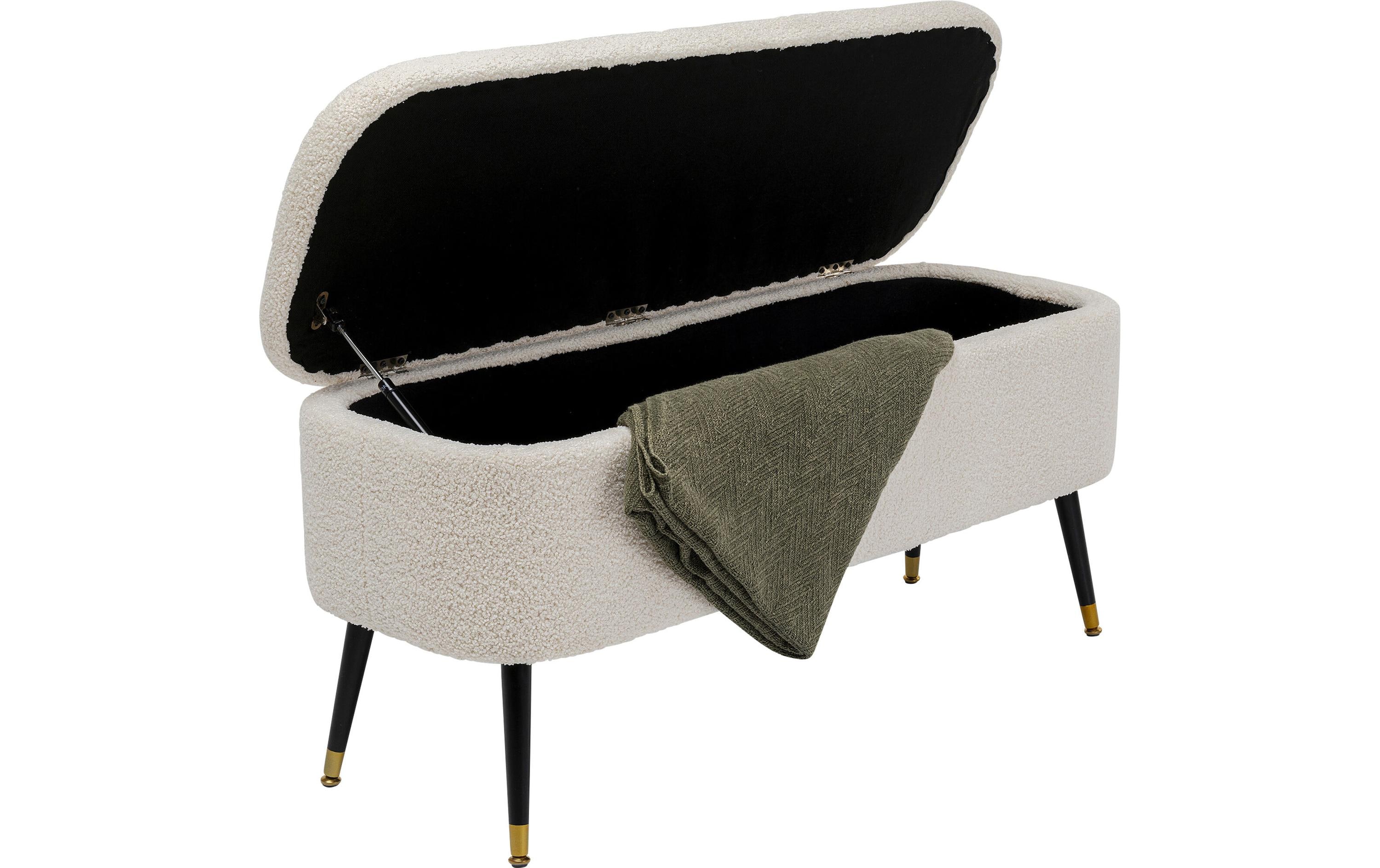 Kare Sitztruhe Rico 109 cm, Weiss