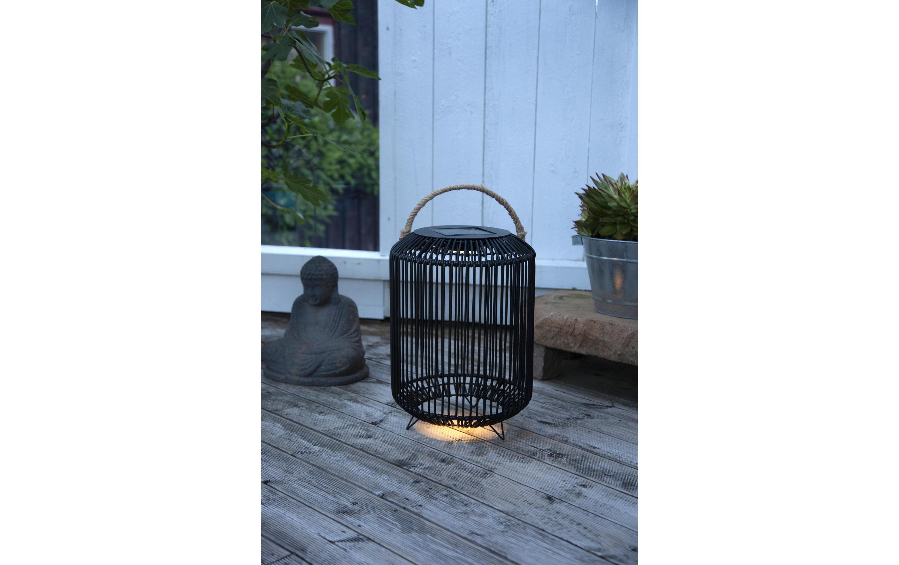 Star Trading Windlicht Solar Decoration Sunlight, Schwarz