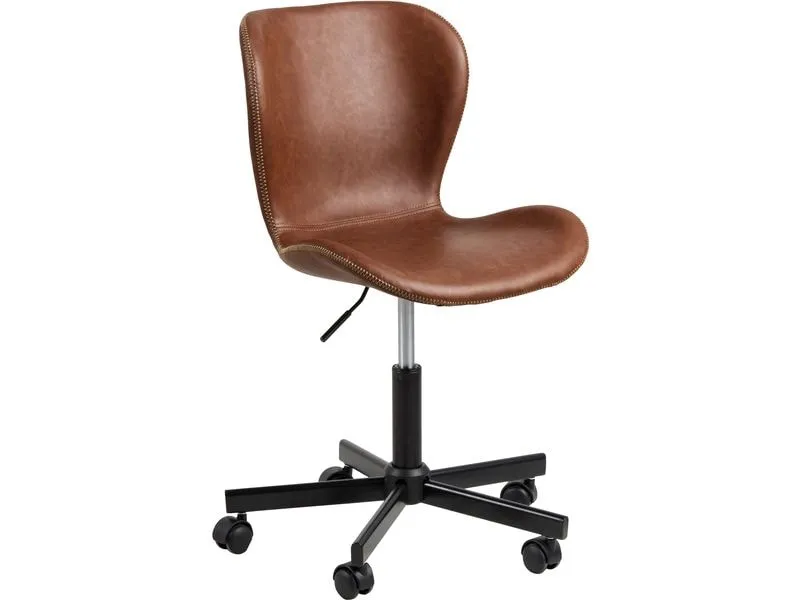 AC Design Bürostuhl Batilda, mit Polsterrücken, Cognac