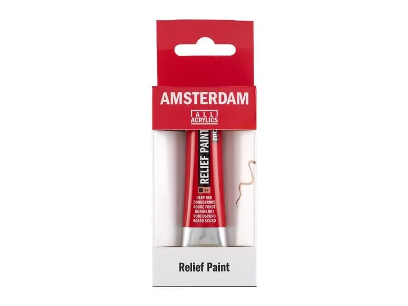 Amsterdam Acrylfarbe Reliefpaint 302 Tiefrot deckend, 20 ml Amsterdam Acrylfarbe Reliefpaint 302 Tiefrot deckend, 20 ml