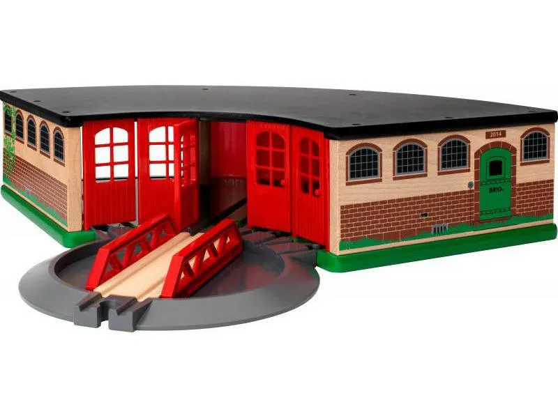 BRIO Eisenbahn Grosser Ringlokschuppen mit Drehscheibe