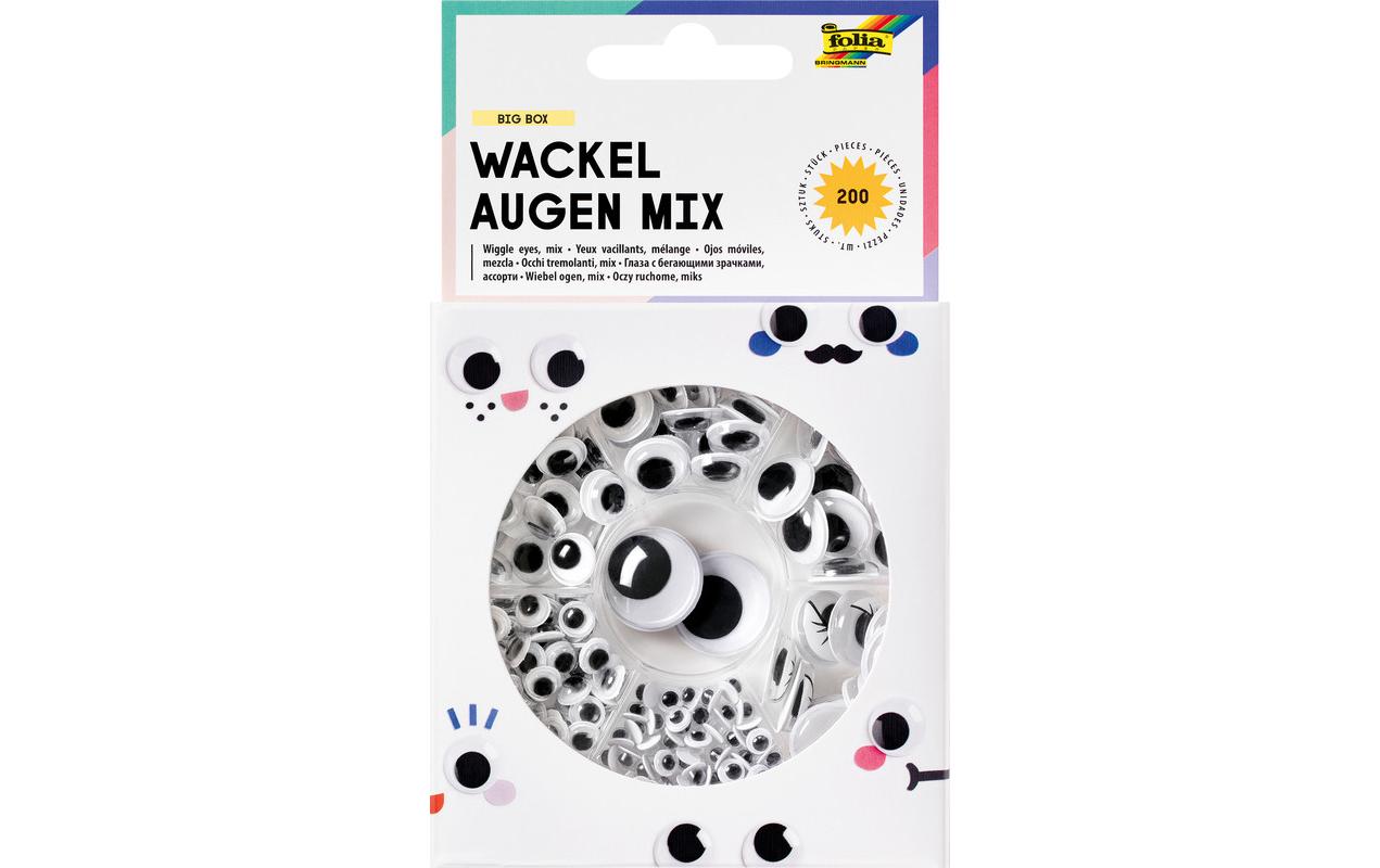 Folia Wackelaugen, sieben Versionen, 200 Stück