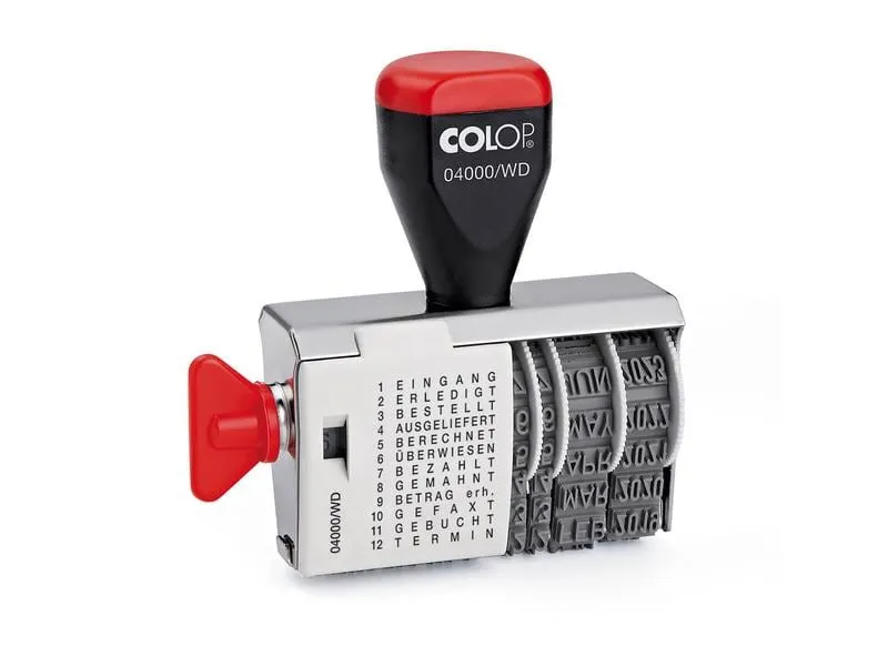 Colop Wort- und Datumsstempel 04000WD Buchstaben/Zahlen Colop Wort- und Datumsstempel 04000WD Buchstaben/Zahlen