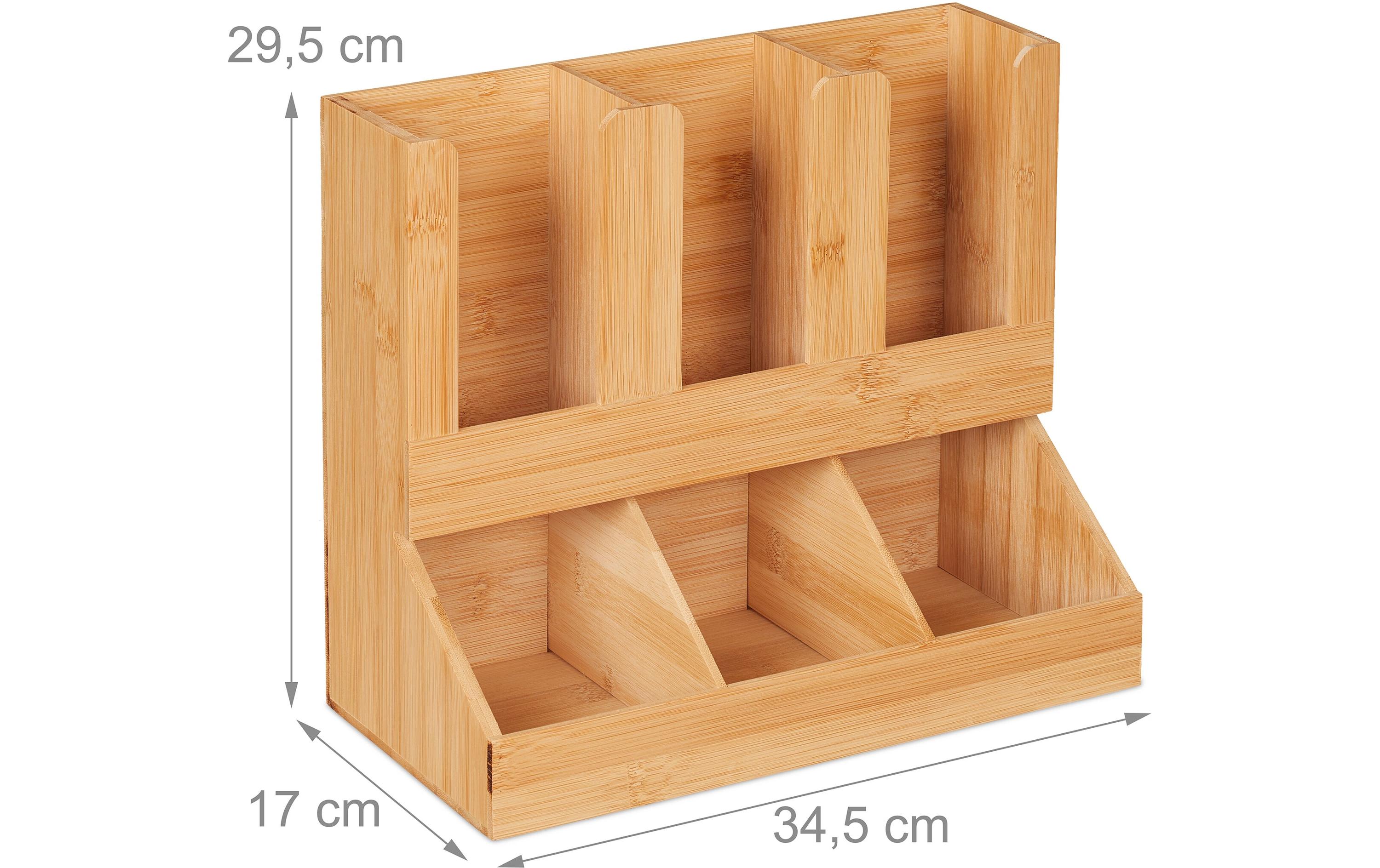 relaxdays Kaffee-Organizer mit 6 Fächern