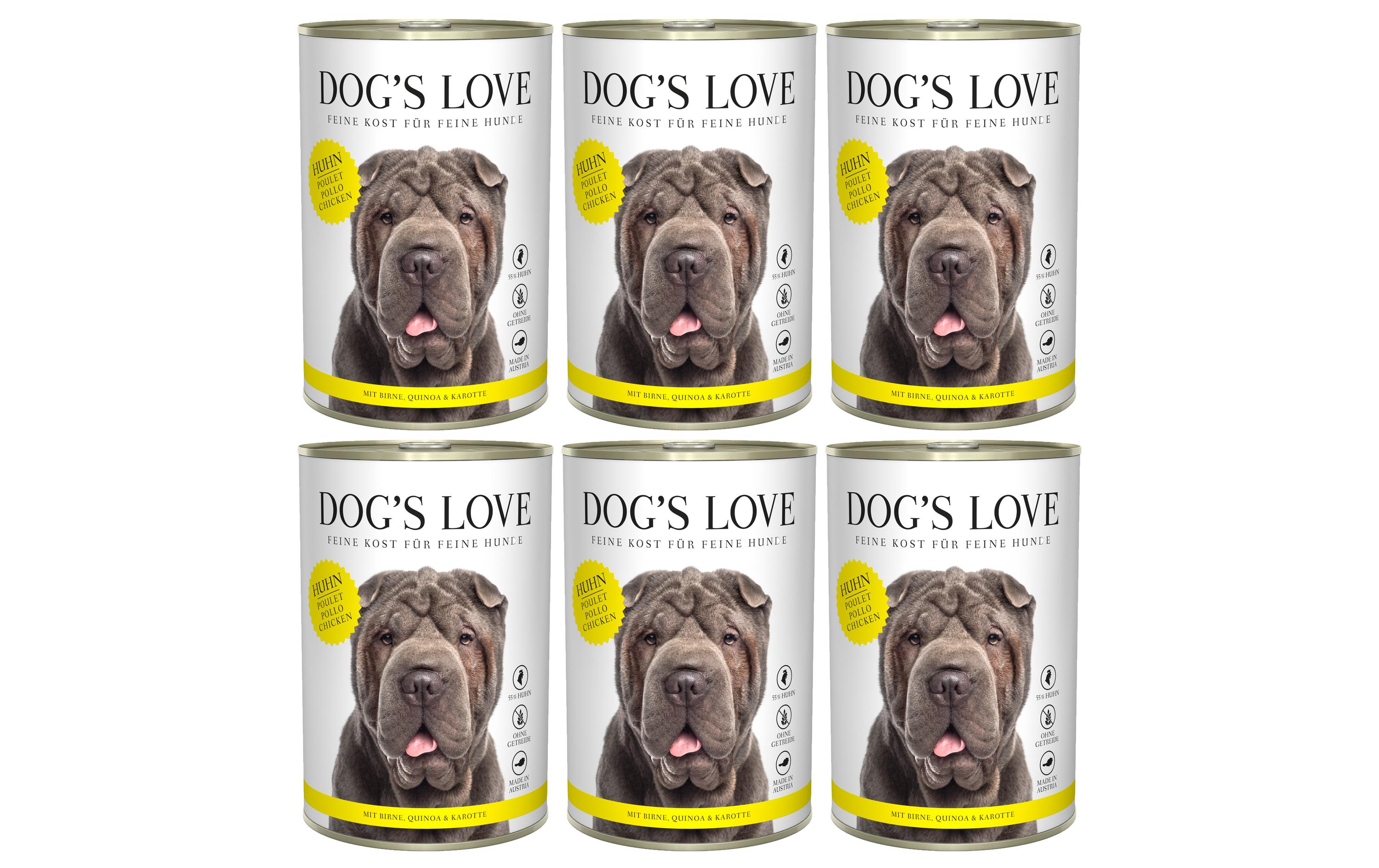 Dog's Love Nassfutter Adult Huhn, 6 x 400 g