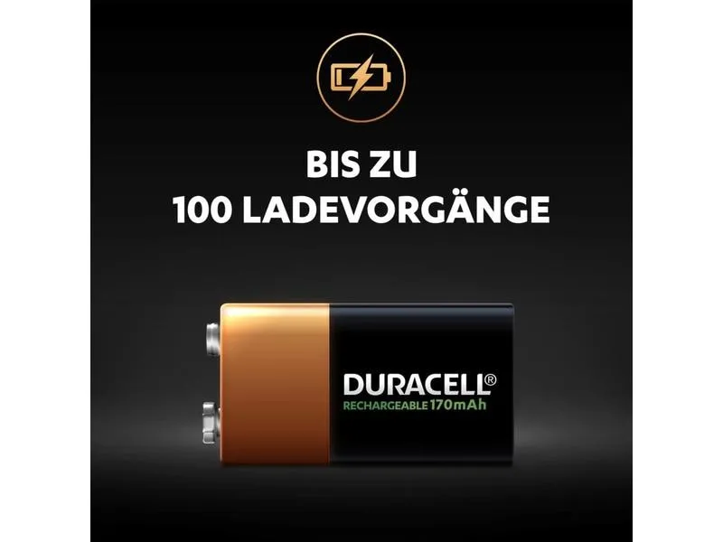 Duracell Akku Recharge 9 V 170 mAh 1 Stück Duracell Akku Recharge 9 V 170 mAh 1 Stück