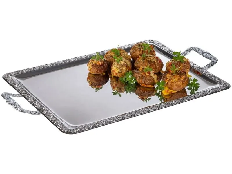 APS Servierplatte Tablett Schöner Essen mit Griff 62 x 36 x 3 cm