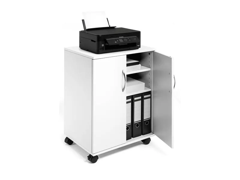 DURABLE Multifunktionswagen 74/53 2 Türen, 2 Böden, Weiss