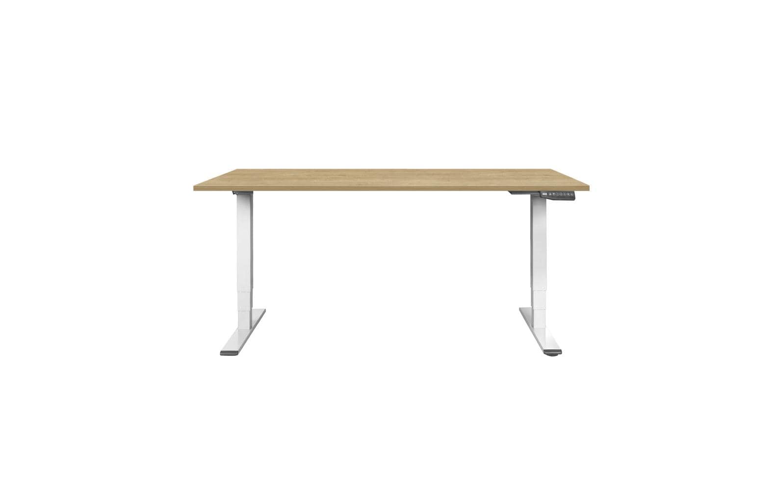 Contini höhenverstellbarer Bürotisch 1.6 x 0.8 m Eiche/Weiss