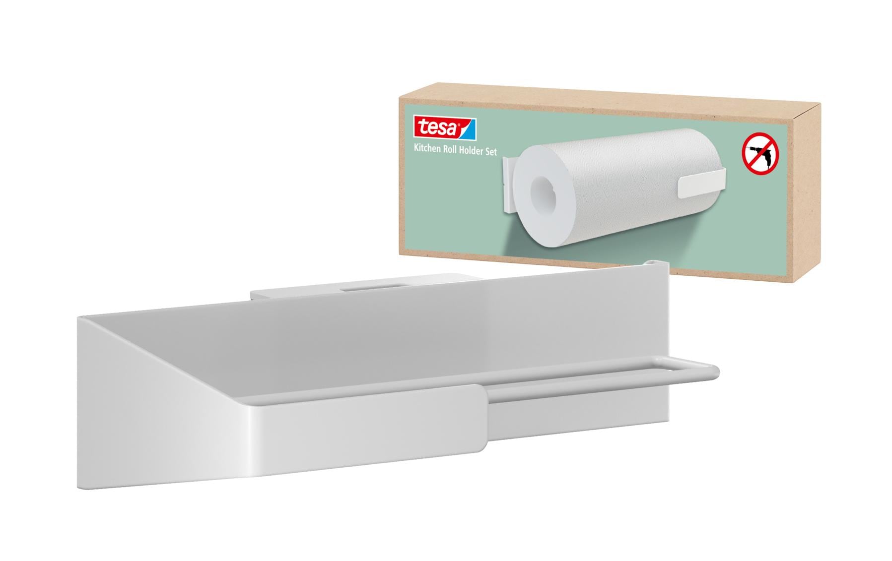 tesa Rollenhalter Set Silber