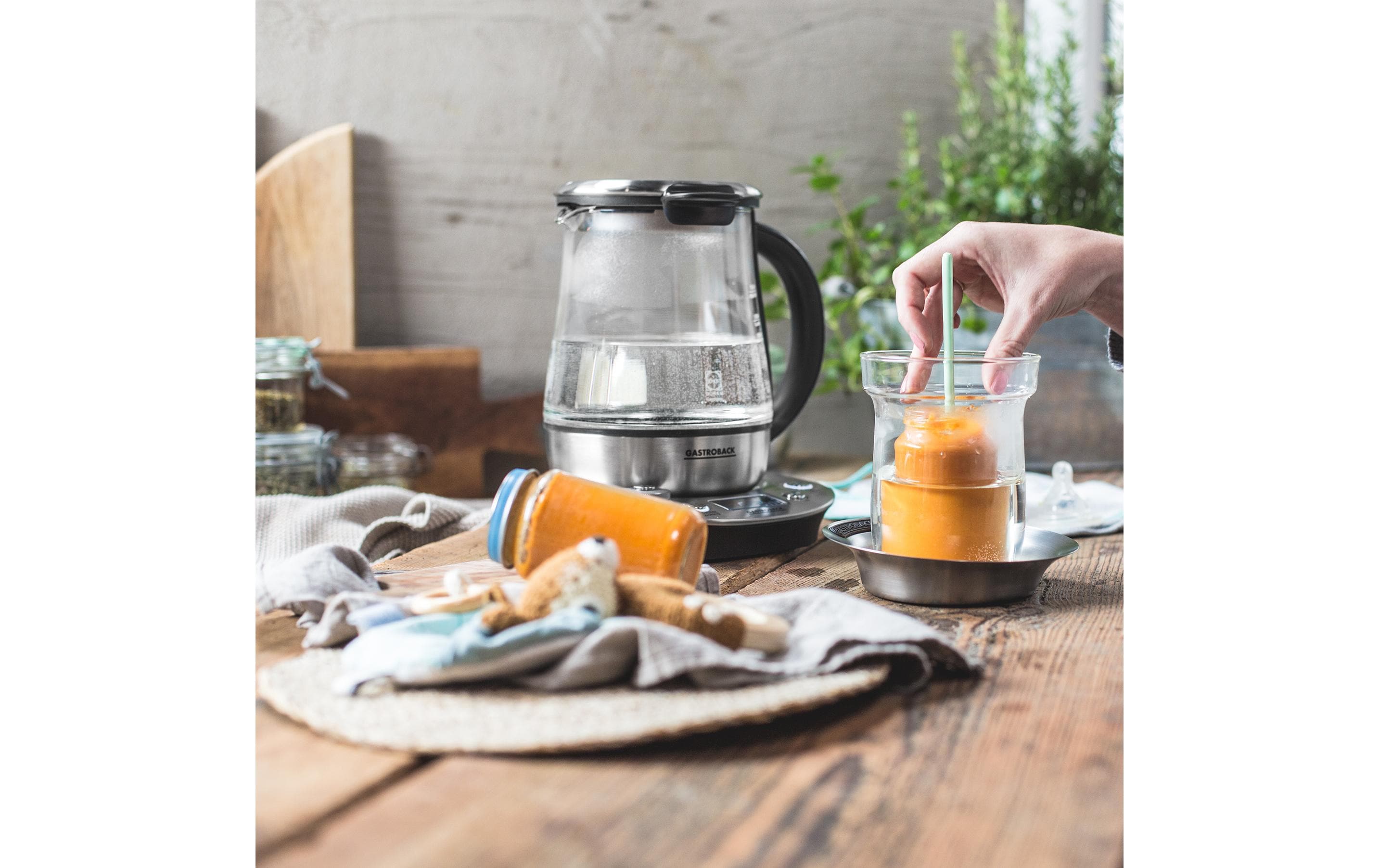 Gastroback Tee- und Wasserkocher Design Tea & More Advanced Silber