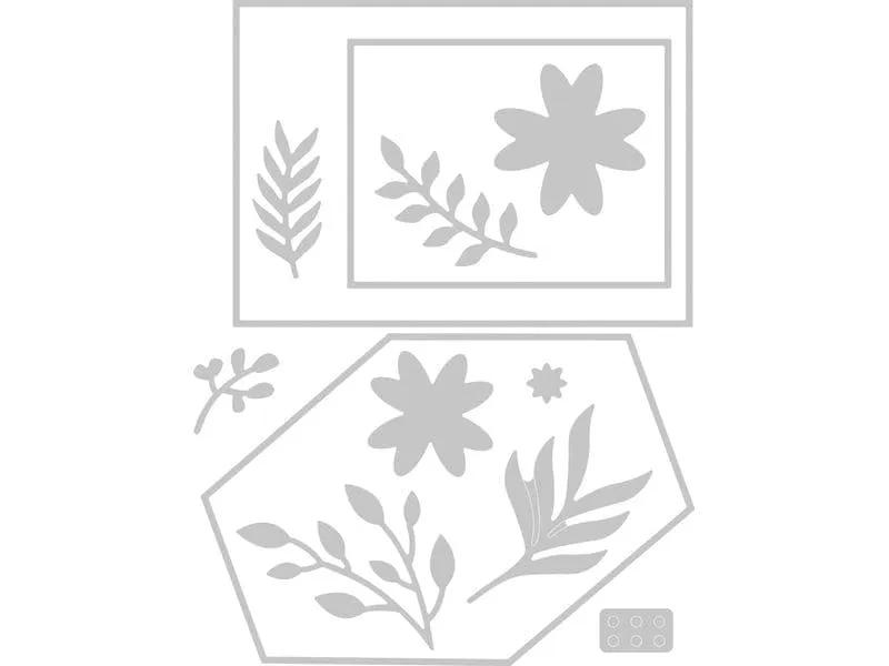 Sizzix Stanzschablone Blumenrahmen , Blatt