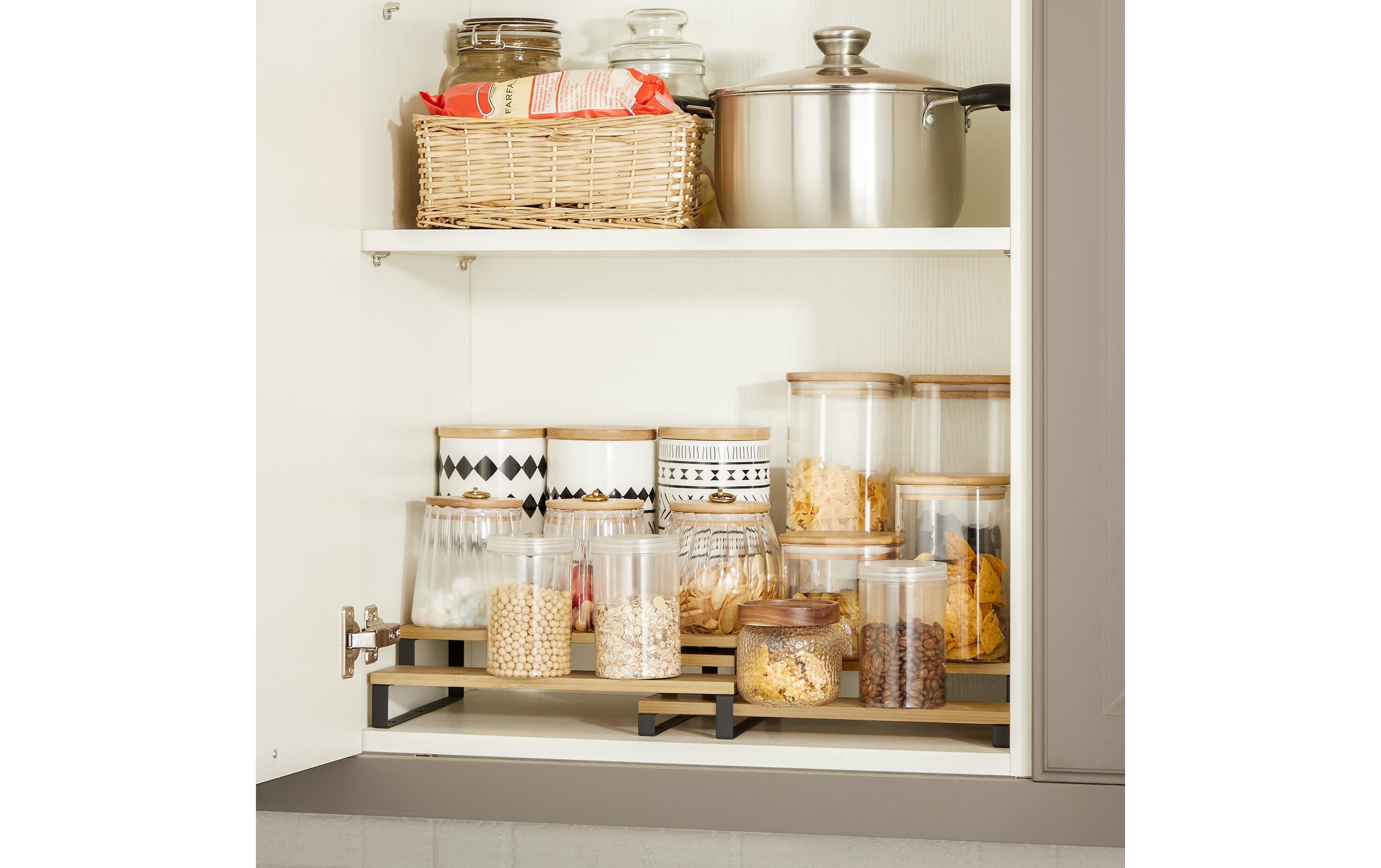 Songmics Küchenregal 2 Stück, Nature/Schwarz