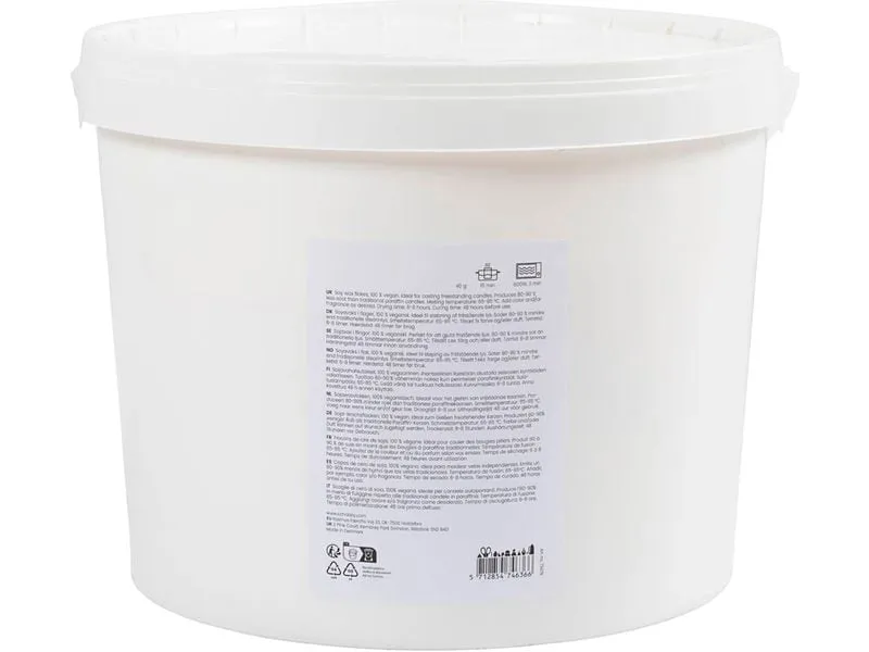 Creativ Company Wachs Soja Flocken, Creme, 5 kg
