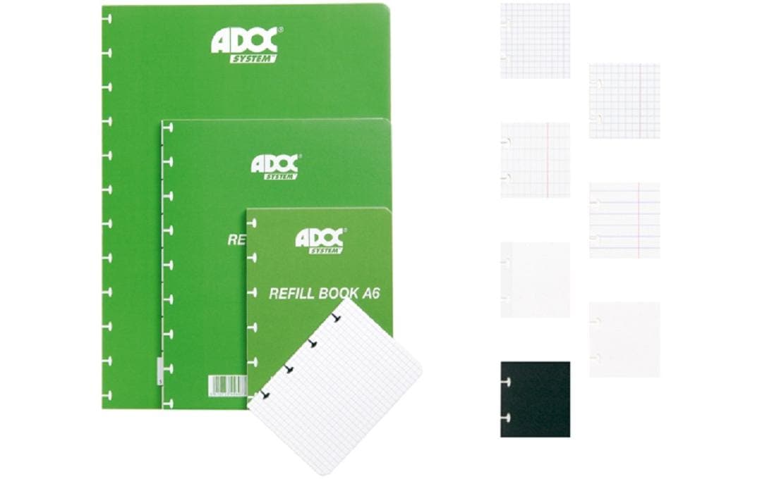 Adoc Notizheft Pap-Ex-Ersatzblätter A4, kariert, 72 Stück